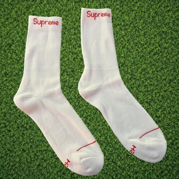 Supreme White Socks One Pair - Picture 1 of 1